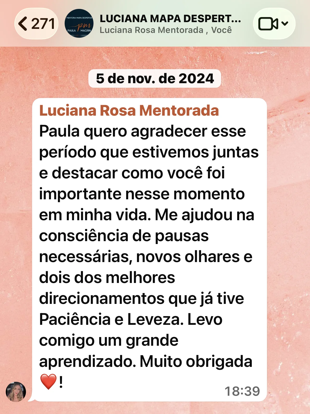 Print de depoimento