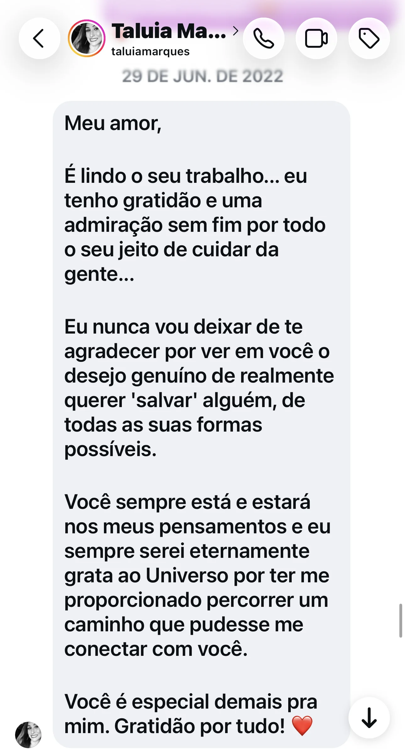 Print de depoimento
