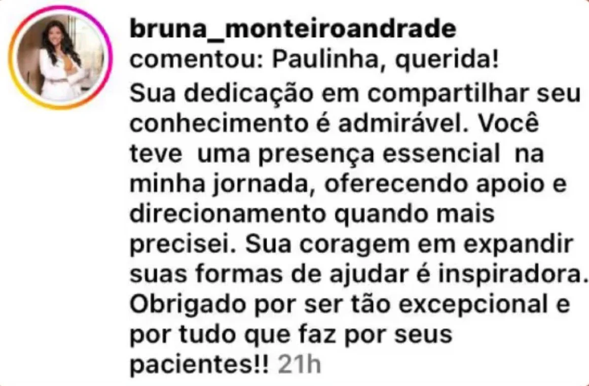 Print de depoimento