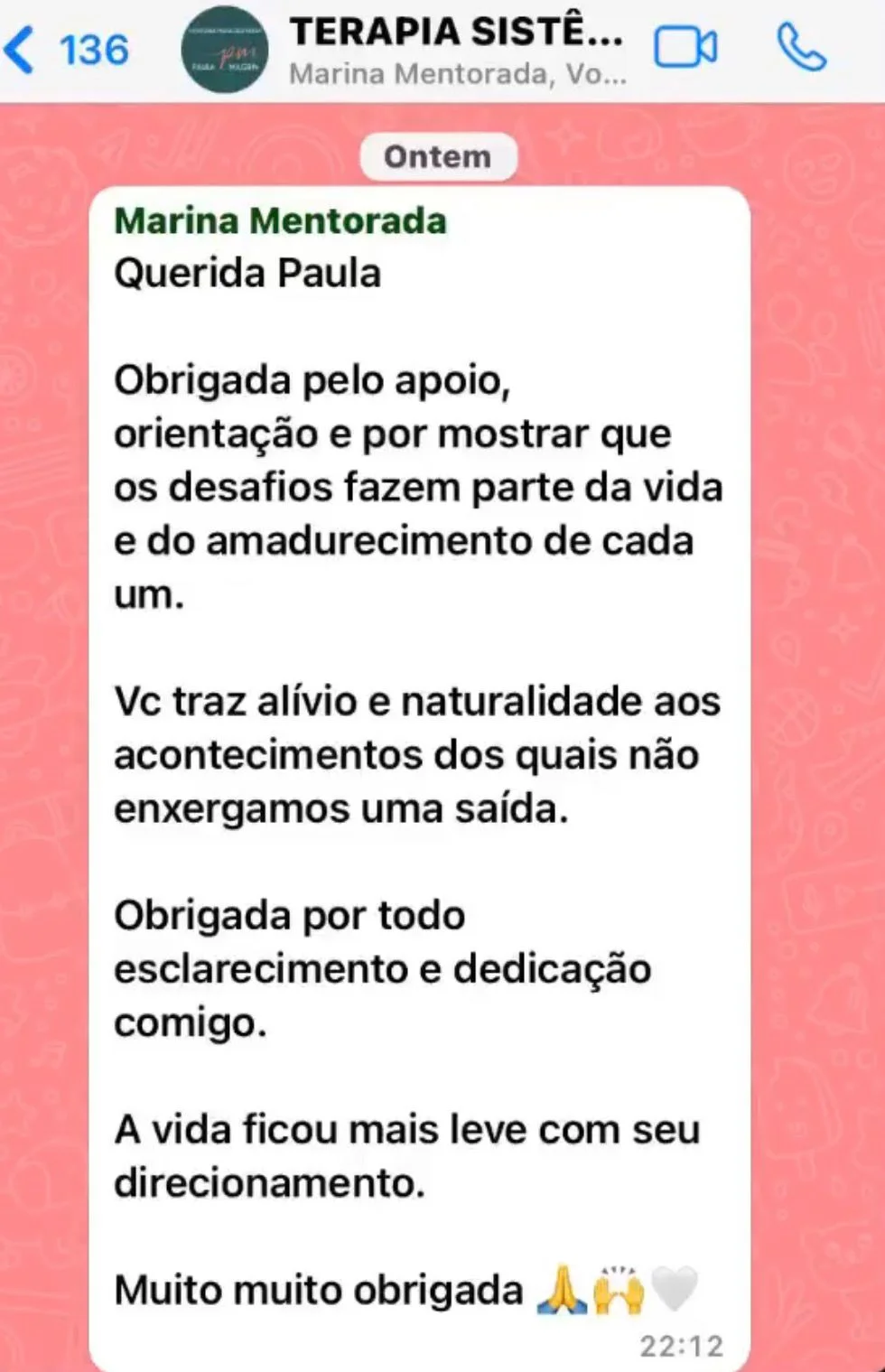 Print de depoimento