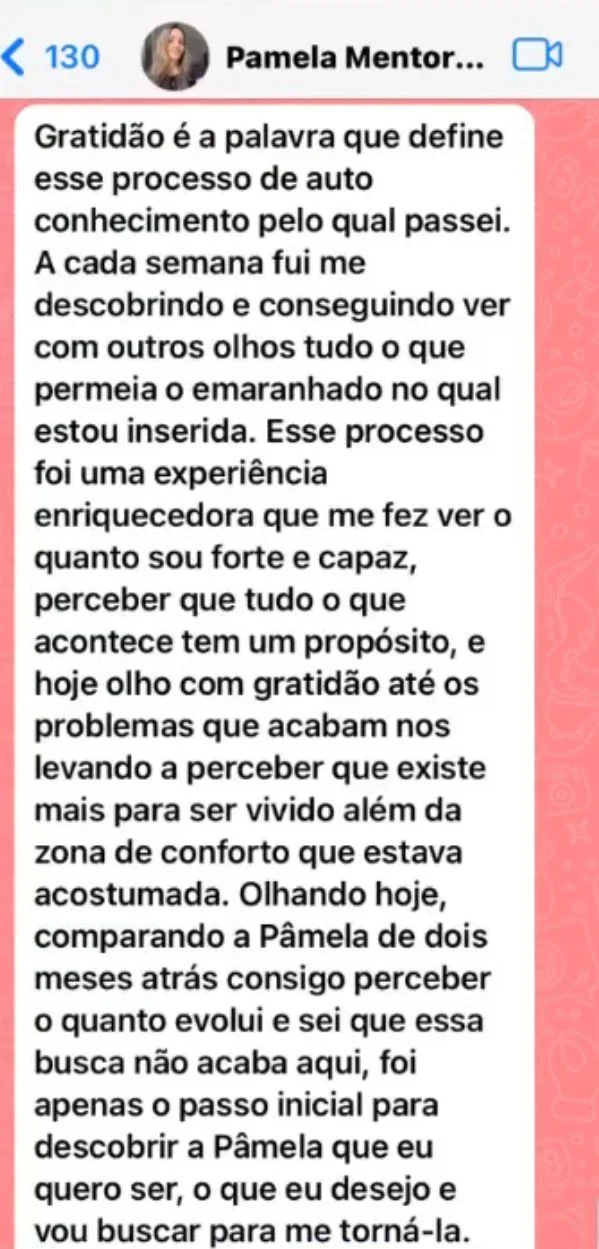 Print de depoimento